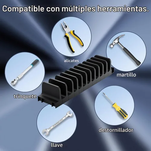 Vista 4 de Organizador modular de alicates para cajón de caja de herramientas, soporte de alicates para garaje Negro