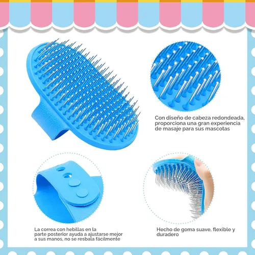 Vista 3 de KALAMANDA - Kit de aseo para conejo, cepillo para quitar uñas con cortaúñas de conejo, recortadores de uñas de conejo con peines para mascotas