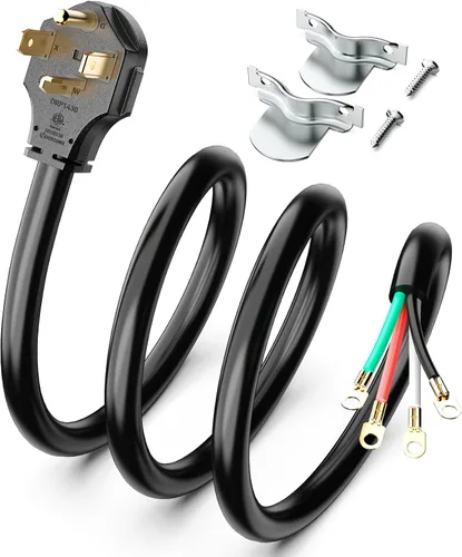 Vista 12 de TOPDC - Cable de secado de 3 puntas, cobre puro 30A de 5 pies, NEMA 10-30P, certificación ETL
