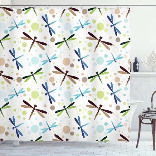 Vista 40 de Ambesonne Decor Collection cortina para regadera de baño de poliéster