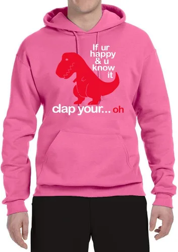 Vista 36 de Wild Bobby Sudadera con capucha unisex con estampado "If You're Happy and You Know it" de Dinausor