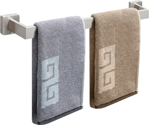Vista 26 de NearMoon Barra para Toallas, Accesorios de Baño de Acero Inoxidable Cuadrado Engrosado Premium, Estante para Toallas de Ducha para Baño, Soporte