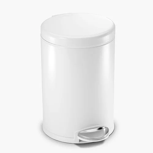 Vista 8 de simplehuman - Cubo de basura redondo para baño de 1.2 galones / 4.5 litros, de acero inoxidable cepillado