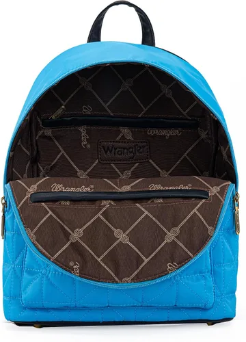 Vista 7 de Montana West Mochila Wrangler para mujer, mochila acolchada para uso casual, Azulclaro