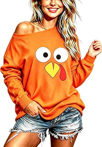 Vista 10 de Sudadera holgada de manga larga con hombros descubiertos para mujer de Halloween Gorro de Navidad negro