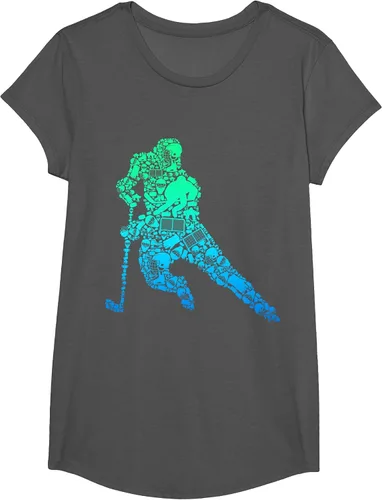 Vista 12 de Jugador de hockey sobre hielo Camiseta de hockey sobre hielo para hombres y niños Asphalt Grey