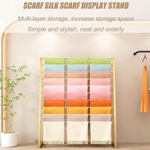 Vista 2 de Organizador de ropa independiente Estante para bufandas, Estante de ropa comercial Percha para pantalones Organizador de mantón, Estante de tubo