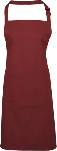 Vista 6 de Premier - Delantal con bolsillo para mujer, color blanco