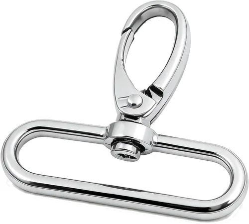 Vista 3 de Wuuycoky Silvery Swivel D-Ring Eyelet Large Olive Buckle Lobster Claw Clasps Swivel Trigger Snap Hooks
