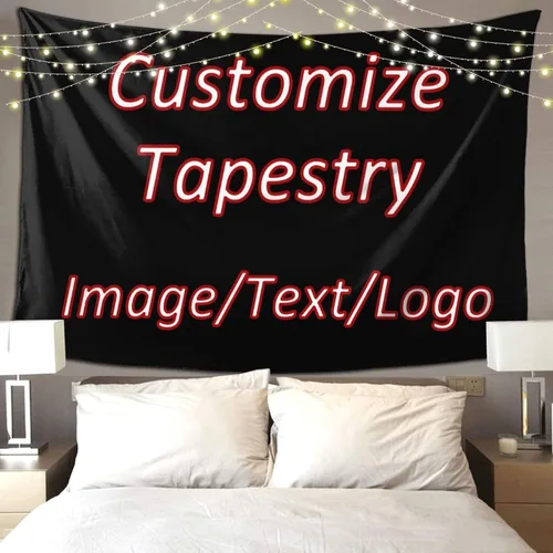 Vista 13 de RMWD Studio 24x42in Custom Tapestry for Wall Bedroom Living Room, Custom Backdrop Personalized With Photo Image Text, Banners And Signs Customize