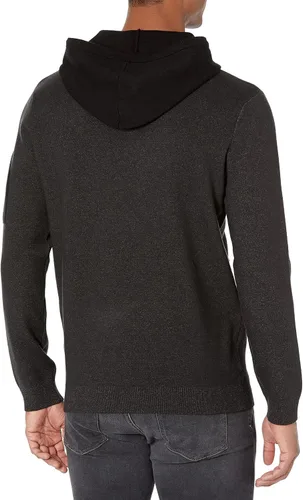 Vista 2 de Karl Lagerfeld Paris Sudadera con capucha de bloque de color suave para hombre