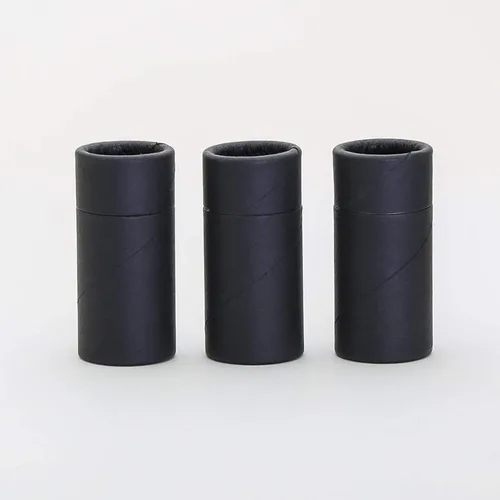 Vista 2 de 1/2 oz (corto) negro Kraft cartón bálsamo labial/desodorante/cosmético/loción tubos 1000