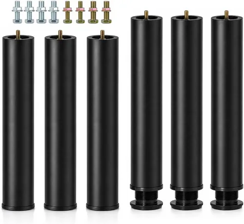 Vista 8 de Base de cama ajustable de metal de 2 a 3.5 pulgadas, reemplazo de patas de patas de alta resistencia, altura extra, compatible con el 93%