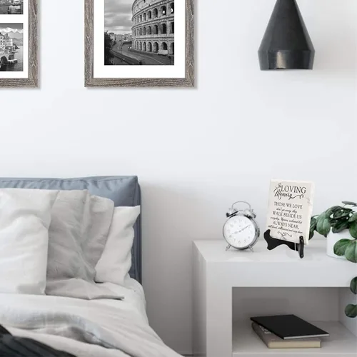 Vista 7 de LukieJac - Regalos de condolencia para la pérdida de un ser querido en memoria de madre y padre, placa con soporte de madera, regalos