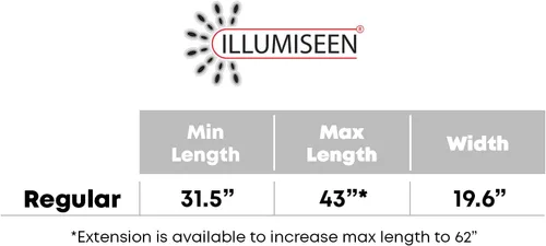 Vista 6 de ILLUMISEEN Cinturón reflectante LED Luces LED de alta visibilidad con 2 modos de iluminación Hebilla ajustable de liberación rápida Recargable
