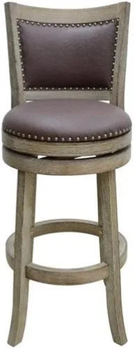 Vista 14 de Boraam Augusta - Silla alta giratoria de altura Cepillo de alambre de madera flotante y avena