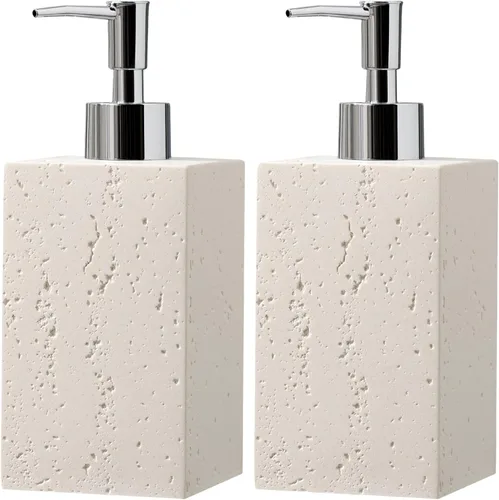 Vista 9 de Juego de dispensador de jabón, 2 unidades de 11.8 fl oz, 11 oz, dispensador de loción de jabón de manos para encimera de baño y fregadero de cocina