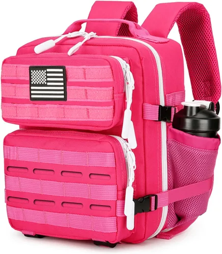 Vista 16 de Mini mochila táctica de 9L para hombres y mujeres, mochila táctica pequeña para senderismo, bolsa táctica pequeña, paquete de fitness, Negro