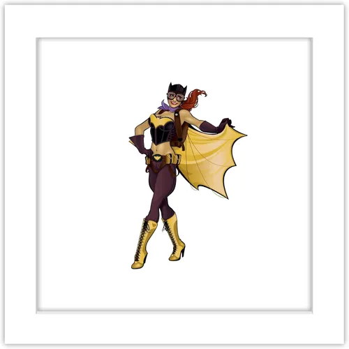 Vista 11 de Trends International Gallery Pops DC Comics Bombshells - Batgirl - Figura Pinup - Póster de pared, 12 x 12 pulgadas, versión enmarcada en negro