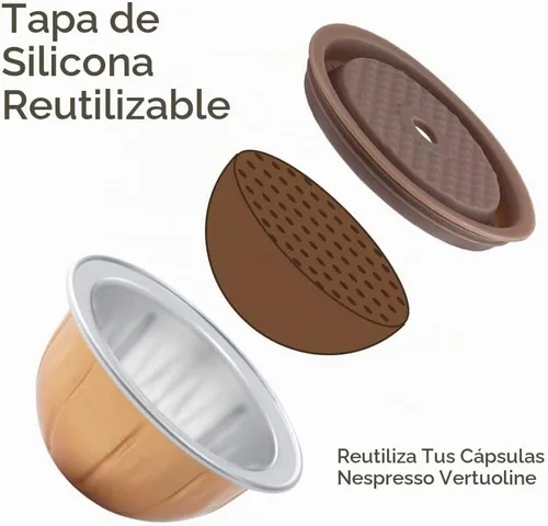 Vista 3 de Cápsulas Vertuo reutilizables 2 unidades + cápsulas Vertuoline recargables vacías - 80+150+7.8 fl oz cada 3 piezas para máquina de café Vertuoline