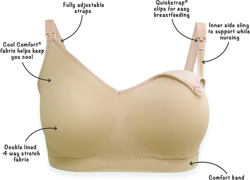 Vista 5 de Playtex Sujetador de cobertura completa sin costuras sin varillas de lactancia para mujer US4956