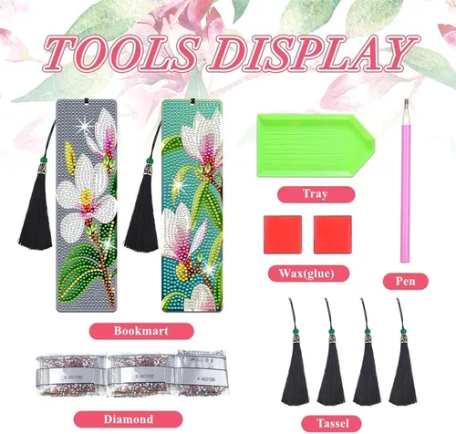 Vista 4 de 2 marcadores de arte de diamantes Magnolia, kits de marcadores de pintura acrílica con diamantes para adultos y amantes de las manualidades