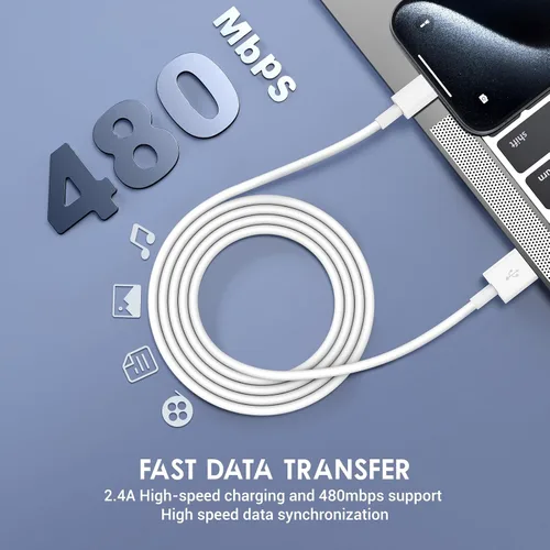 Vista 5 de QZIIW Paquete de 4 cables de carga rápida USB C de 3 pies para iPhone 17 16 15/17 16 15 Pro/16 15 Pro max/16 15 Plus, cable USB A a USB C