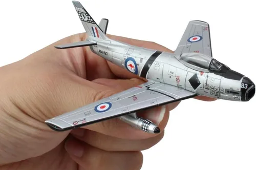 Vista 5 de CAC Avon Sabre Royal Australian Air Force Modelo de avión fundido a presión escala 1/110 con soporte de exhibición, coleccionable altamente