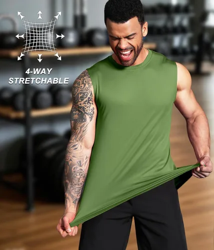 Vista 3 de Boyzn Camisetas sin mangas para hombre, paquete de 3 camisetas sin mangas para entrenamiento, gimnasio, atletismo, culturismo, fitness, camisetas