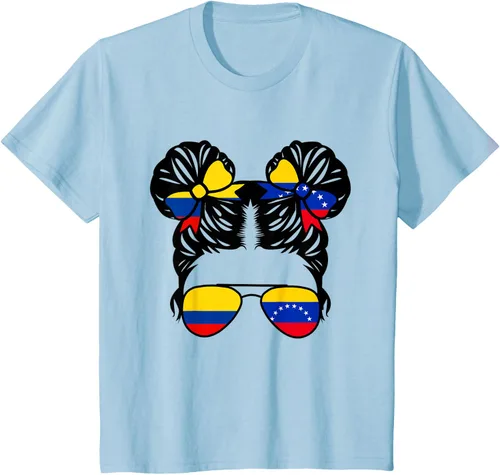 Vista 11 de Camiseta Half Colombian Half Venezolan Girl Colombia Kids Heritage, Gris
