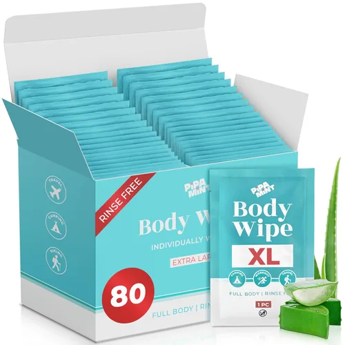 Vista 11 de Toallitas de ducha XL para adultos, para baño, viajes, campamento, gimnasio, automóvil, ancianos, postrados en cama, toallitas desechables