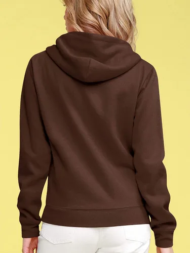 Vista 4 de Lock and Love Chaqueta con capucha y cremallera para mujer, de manga larga, cómoda y ligera