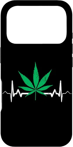 Vista 30 de Weed Heartbeat Pot Cannabis Leaf Marijuana 420 Stoner Gift Case for iPhone 17