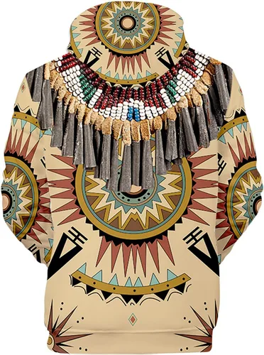 Vista 3 de Sudadera con capucha para hombre, suéter de manga larga, sudadera con capucha suelta estampada en 3D, sudadera con capucha para Halloween