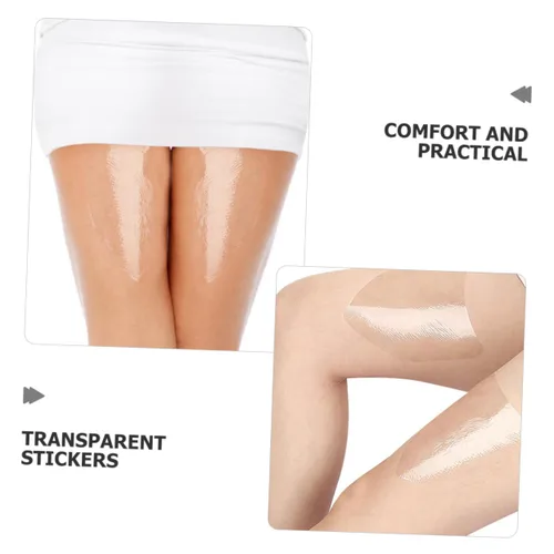 Vista 3 de TOYANDONA 6 calcomanías transparentes para el muslo, parches reductores de fricción, cómodas cubiertas de muslos para uso diario, rozaduras