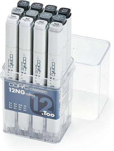 Vista 10 de Copic Juego de marcadores de 12 piezas gris frío
