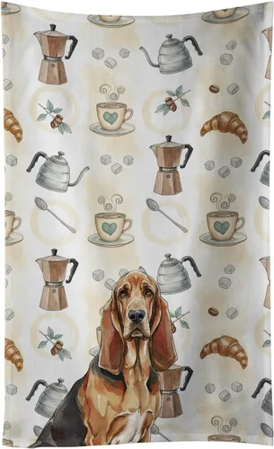 Vista 381 de Caroline's Treasures Afghan Hound - Toalla de cocina para barra de café, terciopelo frontal y lazo de algodón, lavable a máquina Sabueso afgano
