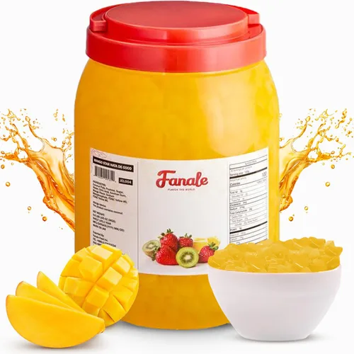 Vista 10 de Fanale Coco Jelly Topping nata de coco para té de burbujas, 14.11 oz, gelatina de azúcar morena, para té Boba, batidos, granizados, postres 14.11 oz