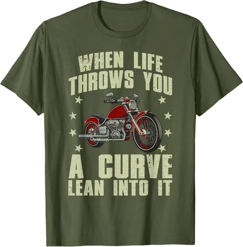 Vista 21 de Funny Motorcycle Racer Design for Men Women Motorcycle Lover T-Shirt Asphalt Grey