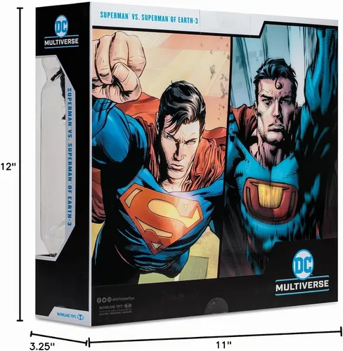 Vista 18 de McFarlane Toys - DC Multiverse Superman vs Superman de la Tierra-3 con DC Multiverse - Figura de acción de 7 pulgadas, paquete de 2