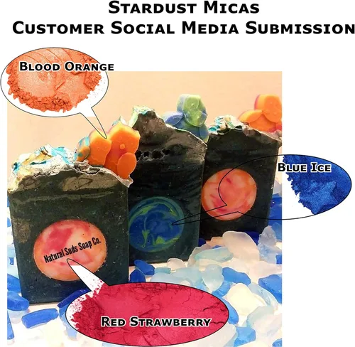 Vista 4 de Pigmento en polvo de mica de grado cosmético de pigmentos de perla para colorear slime, resina epoxi, fabricación de jabón, colorante para tinte