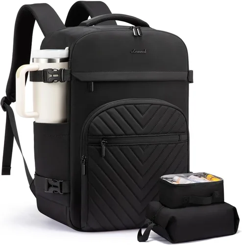 Vista 31 de LOVEVOOK Mochila de viaje para mujeres y hombres, bolsa de viaje para artículos personales de la TSA para laptop de 17.3 pulgadas aprobada por