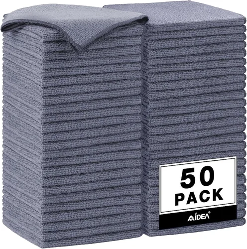 Vista 23 de AIDEA - Paño de limpieza de microfibra, 10 unidades, toallas de microfibra negras, 12 x 12 pulgadas Microfiber Towels for Cars, Wash Cloths, Lint