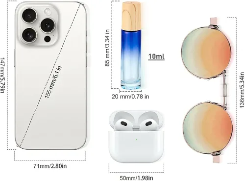 Vista 3 de Botellas de rodillo de vidrio de 0.3 fl oz para aceites esenciales, 8 unidades de bolas enrollables recargables a prueba de fugas y aplicador