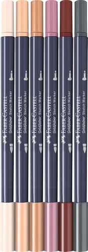 Vista 2 de Faber-Castell Goldfaber Marcadores de boceto de alcohol: 6 marcadores