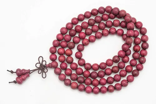 Vista 8 de Mala Beads Pulsera 108 0.315 in Meditación Sándalo Elástico..