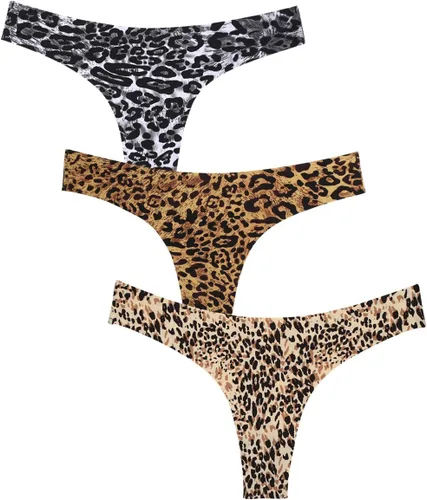 Vista 6 de Wealurre Tanga de microfibra de cintura baja para mujer sin costuras invisible