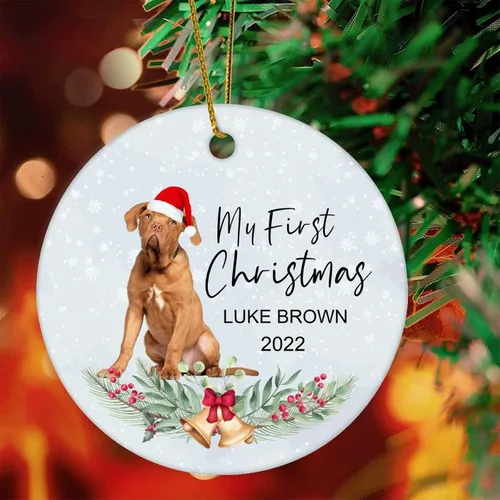 Vista 3 de 1st First Christmas Pet Ornament 2022 Dog Christmas Bauble Custom Ornament Dog Lover Gifts Personalised Dog Name Ornament English Cocker Spaniel Gift