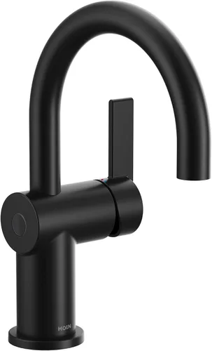 Vista 18 de Moen Cia 6221BG - Grifo de lavabo de baño con una sola manija con placa incluida, oro cepillado