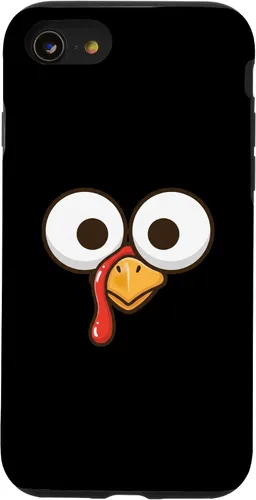 Vista 18 de Funny Cartoon Turkey Face, Big Eyes Thanksgiving Turkey Day Case for iPhone 16